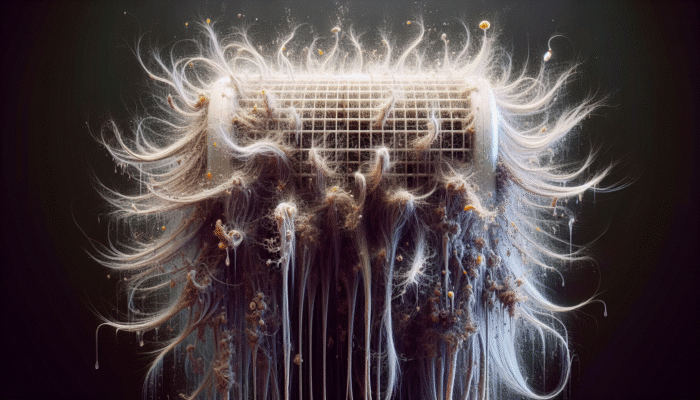 Exploring the Impact of Heaters on Hair Health: Hair strands drying and frizzing due to heater's low-humidity effect.