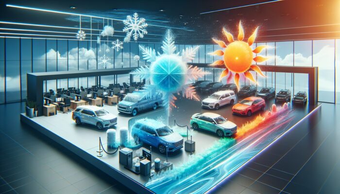 A vibrant calendar in a rental office displaying seasonal car rental promotions with winter discounts and summer peak demand.
