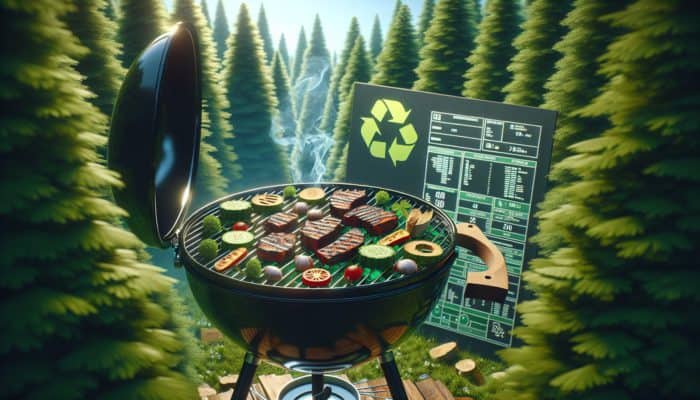 Top Eco-Friendly BBQ Smoking Chips: Eco-friendly BBQ smoking chips from sustainably sourced wood, enhancing flavours, set against a lush forest.