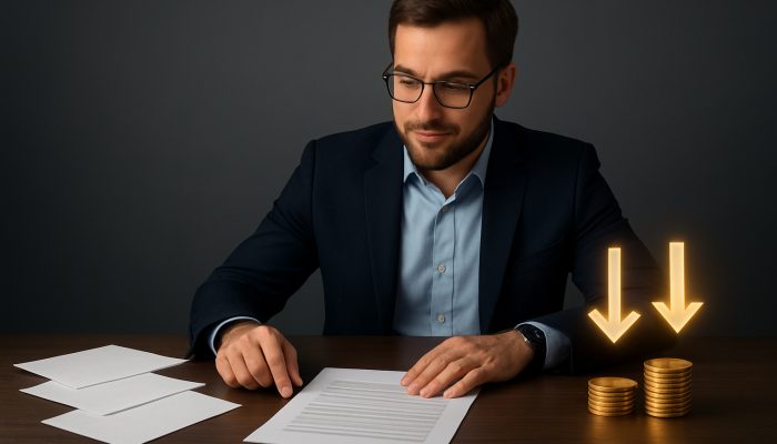 Combine Your Payday Loans into One Affordable Deal: Save Money Today | DCL Borrower comparing high-interest loans to low-APR consolidation with savings coins and arrows on desk
