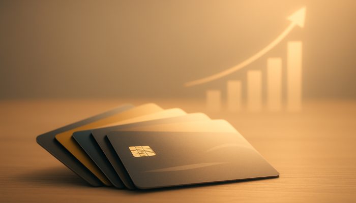 Keeping Cards Open but Not Using Them: Credit Tips | DCL Unused credit cards fanned on desk with rising credit score chart and upward arrows